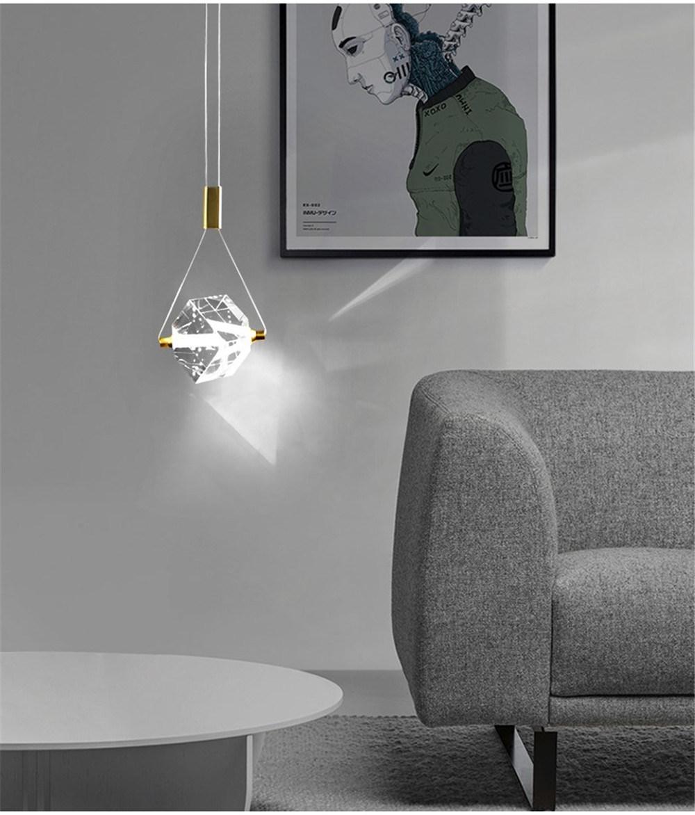 Modern Crystal LED Stairs Small Hanglamp Pendant Lights for Living Room Home Bendroom Dining Room