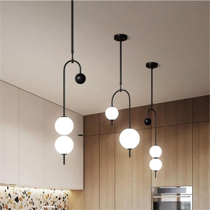Modern Designer Pendant Lamp Simple Bar Table Dining Room Restaurant Magic Bean Pendant Lights Office Ball Grape Hanglamp