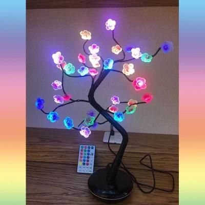Home Colorful Plum Bblossom Tree Remote Control Lamp for Gc-Lt-0048