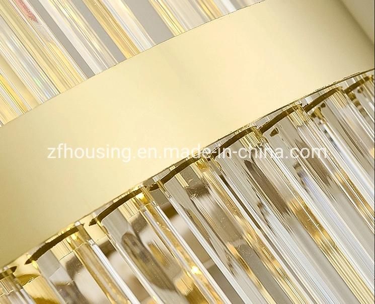 Post-Modern Luxury Champagne Gold Crystal Wall Lamp for Bedroom Bedside Lamp Creative Living Room TV Background Wall Corridor Light