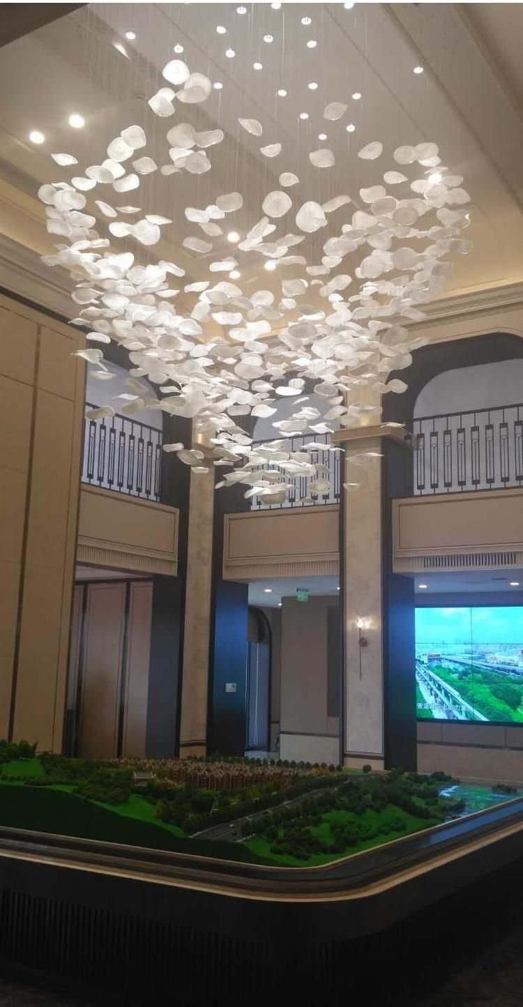 Decorative Modern Star Hotel Villa Lobby Pendant Light Colorful LED Chandelier