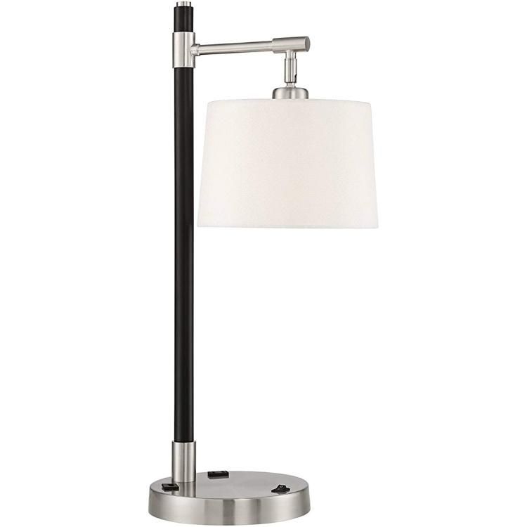 Jlt-Ht65 Modern Desk Table Lamp with USB and AC Power Outlet in Base for Living Room Bedroom Bedside