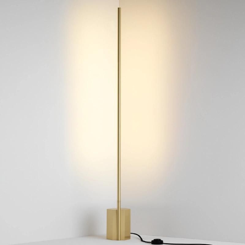 2022 Luxury Home Hotel Decorative Reading Light 9W Golden Standing Floor Lamp for Living Room