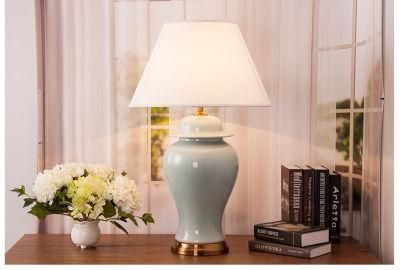 American Ceramic Table Lamp Living Room Bedroom Bedside Lamp LED Table Lamp Simple Modern Light