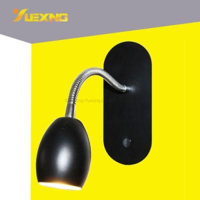 Flexible Tube Iron COB Adjust Surface Mounted 5W LED Wall Lamp Light for Bedroom Reading Bathroom
