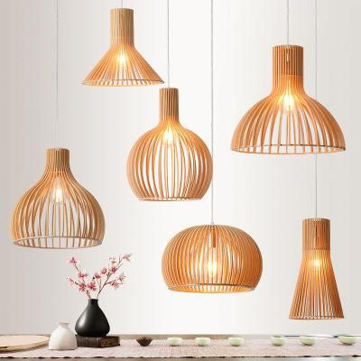 Modern Hand Made Retro Wooden Pendant Lights Japan Style Tea Room Secto Octo 4241 Pendant Lamp Droplight (WH-WP-41)
