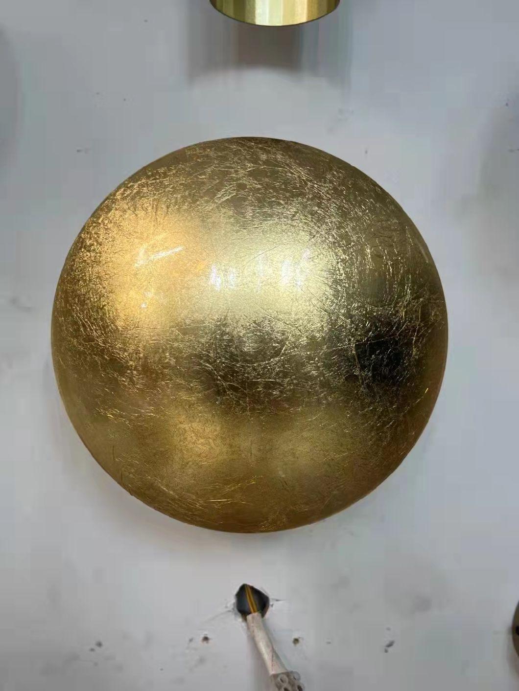Classic Adjustable Round Gold Moon Wall Lamp