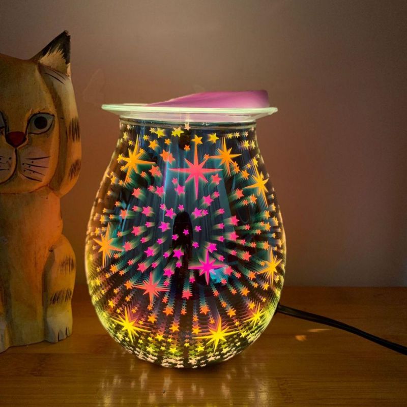 Ultrasonic Glass Aromatherapy Diffuser Humidifier 3D Firework Effect