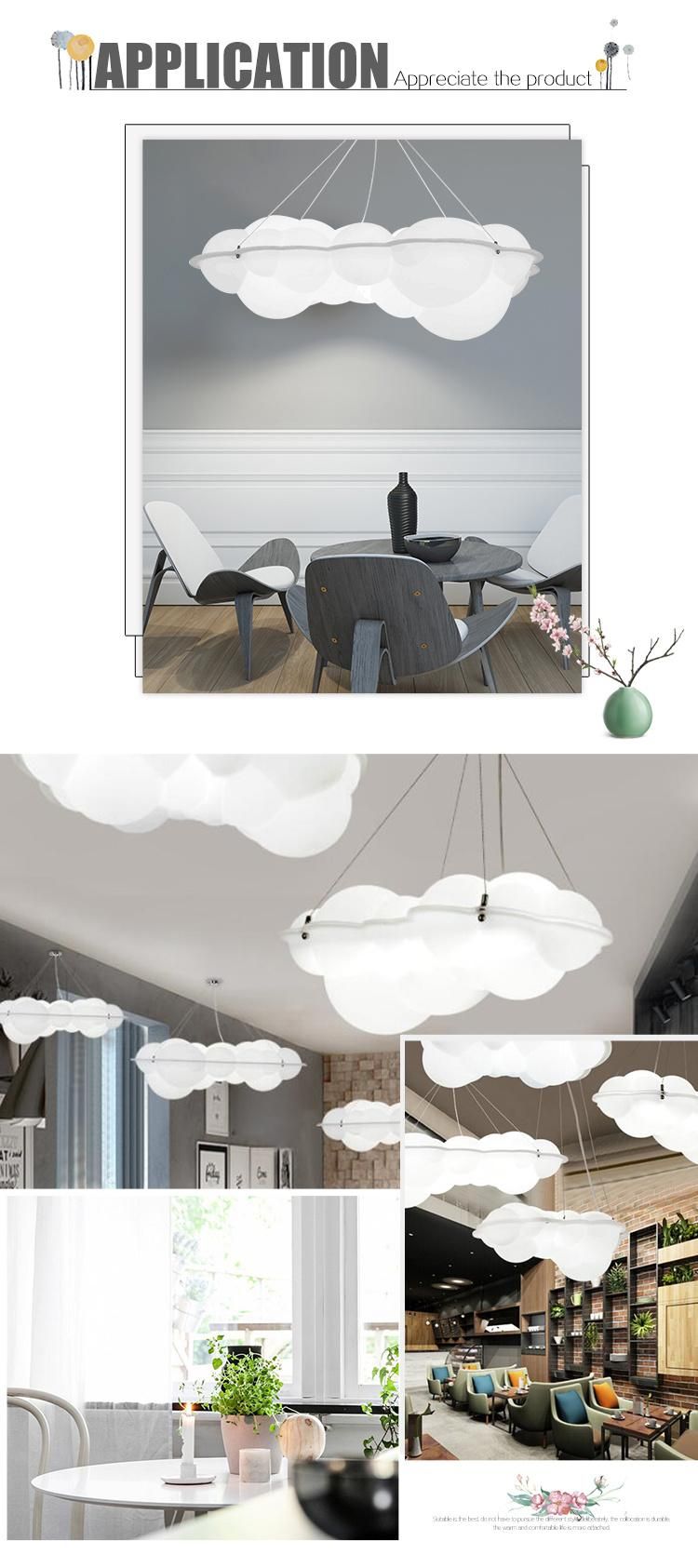 1.2m White Acrylic Cloud Chandelier