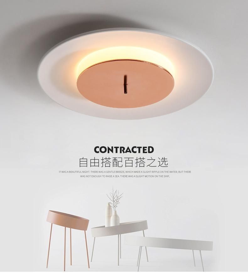 Modern Simple LED Ceiling Lights Nordic Living Room Children′s Room Round Ceiling Lamp (WH-MA-197)