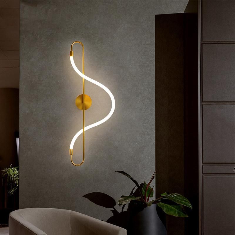 Modern LED Wall Lamp Bedroom Corridor Silicone LED Strip Wall Mount Bedside Wall Lamp (WH-OR-86)