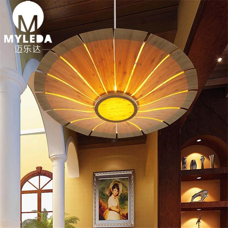 Restaurant Classical Wooden Design Lantern LED Pendant Light