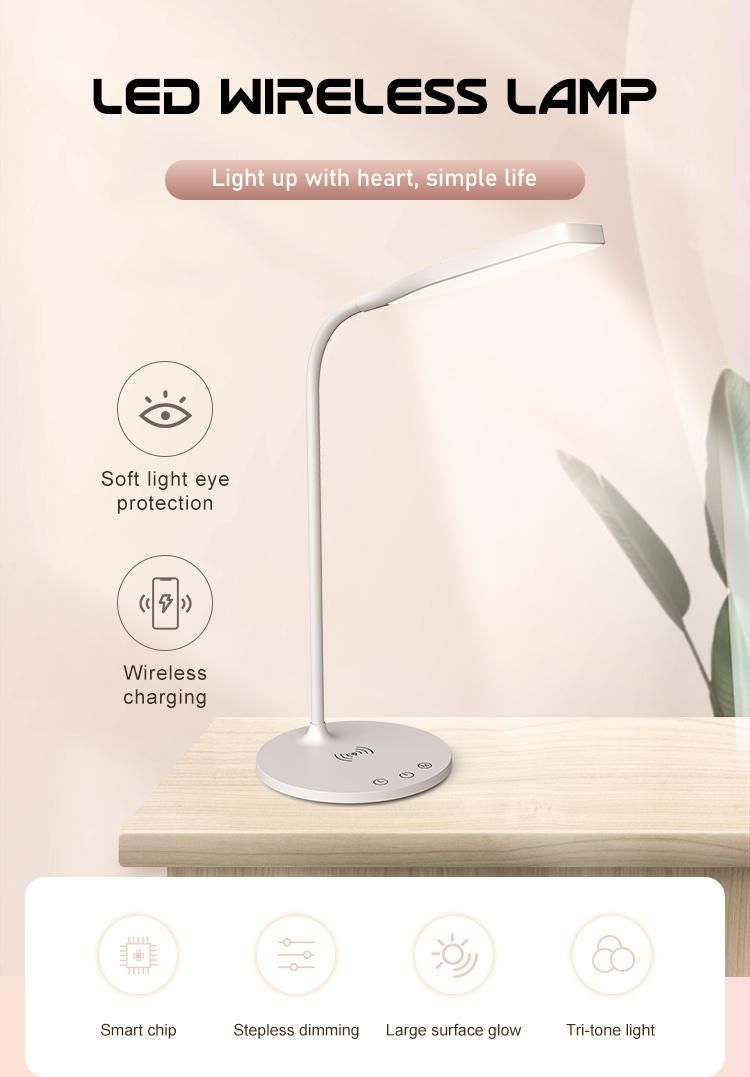 LED Desk Lamp with Wireless Charging