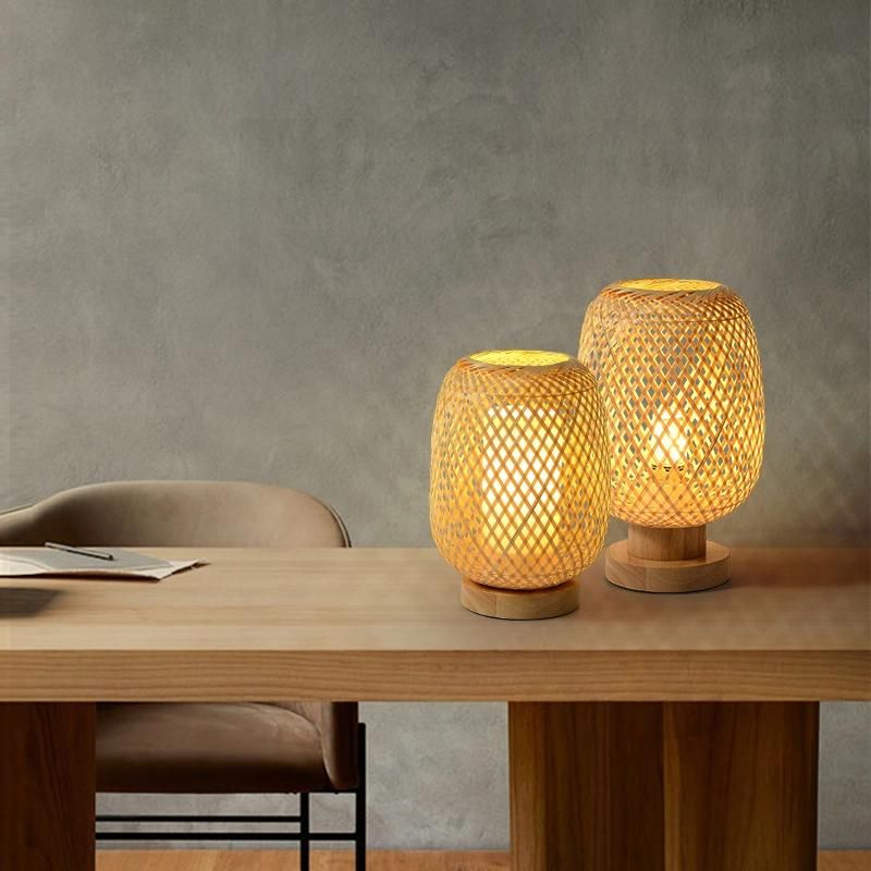 Wooden Lantern Desk Lamp Table Lamp Reading Light Restaurant Lamp