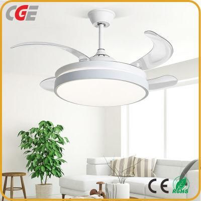 Retractable Ceiling Fan, Dimmable LED Ceiling Fans, Smart Ceiling Fan for Living Room