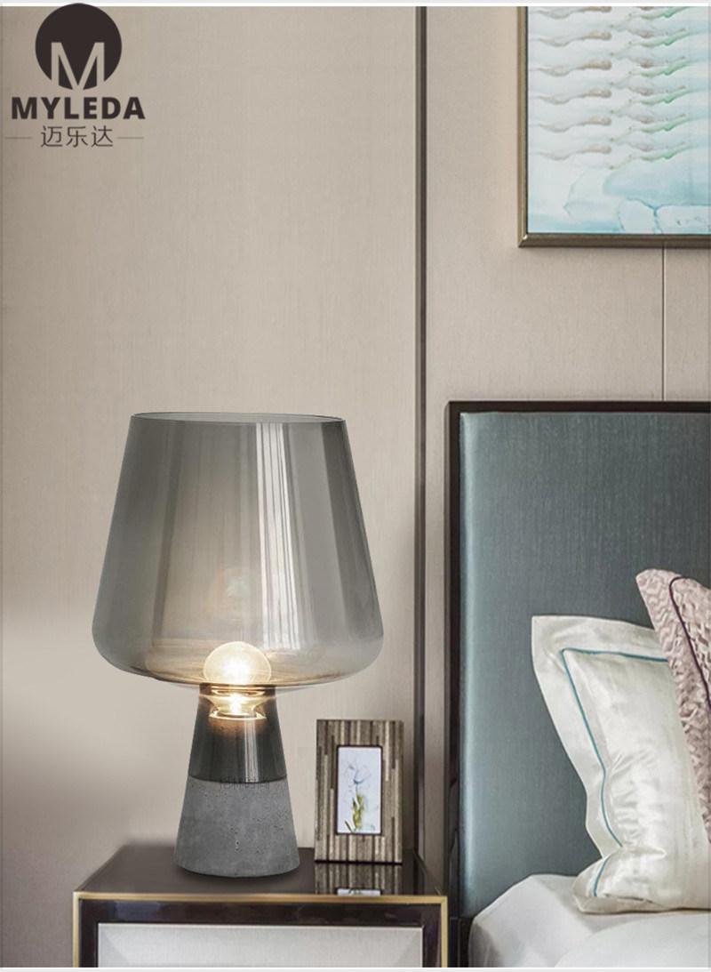 Mini Concise Style Metal Light Desk Clear Glass Table Lamp
