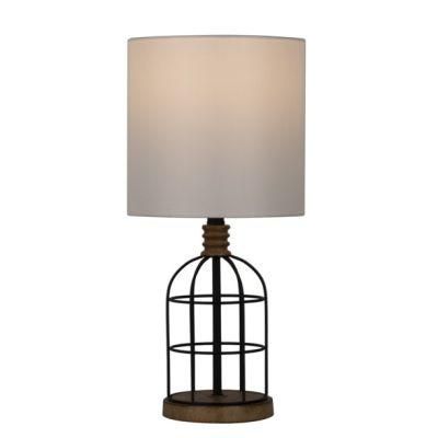 Mainstays Cage Metal and Wood LED Table Lamp