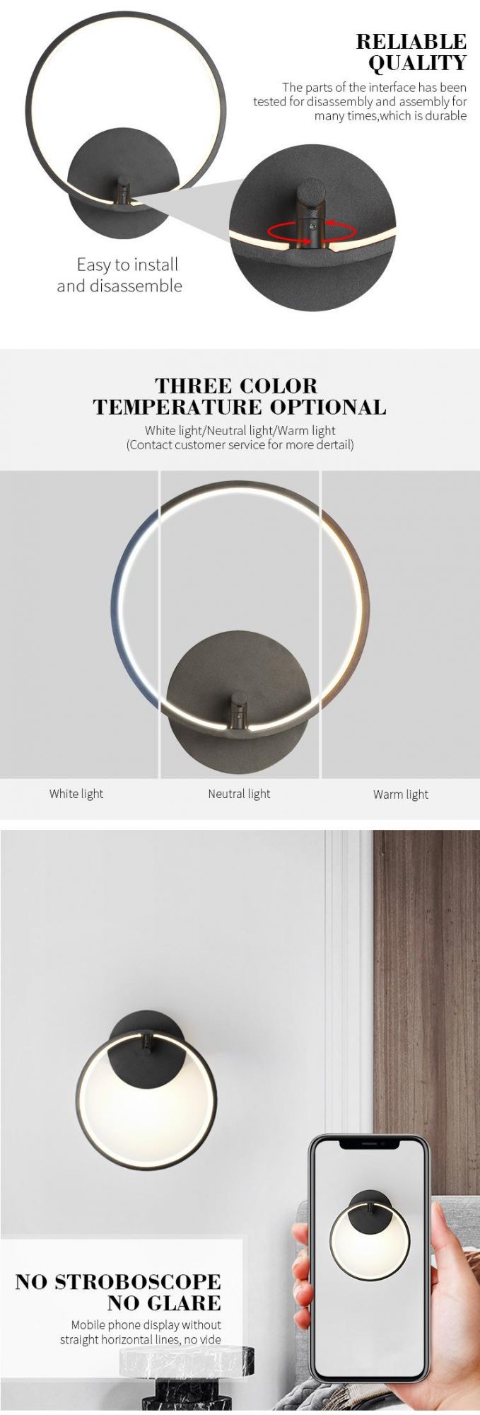 Cheap Freight Price Bedroom Hotel Decorative Beside Modern Designer Indoor LED Wall Light