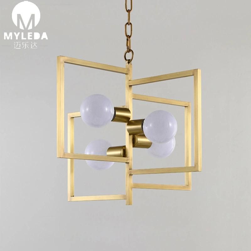 Modern Metal Luxury Glass Hall Restaurant Chandelier Pendant Light
