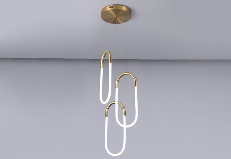 New Design Modern Metal Ring Hanging LED Chandelier Pendant Light