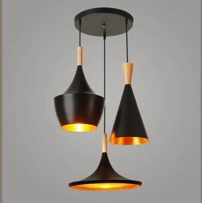 Iron Black and Gold Plating Pendant Lampshade E27 Hanging Pendant Lamp