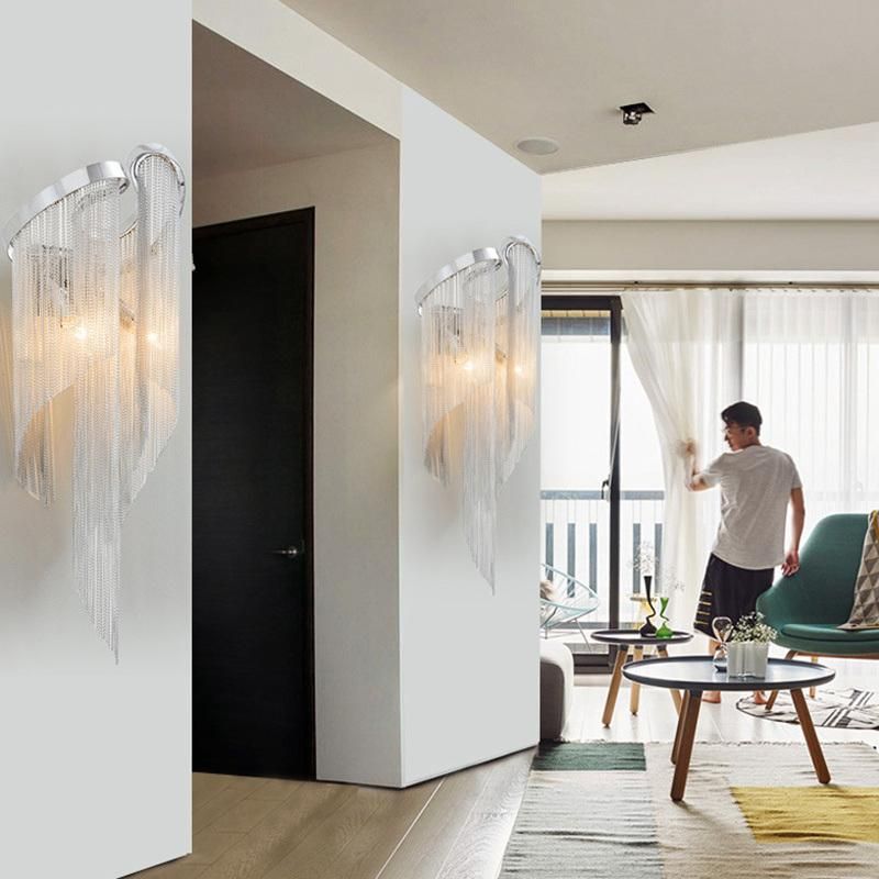 Italian Atlantis Stream Sconce Luxury Chain Light Wall Lamp E14 (WH-OR-101)
