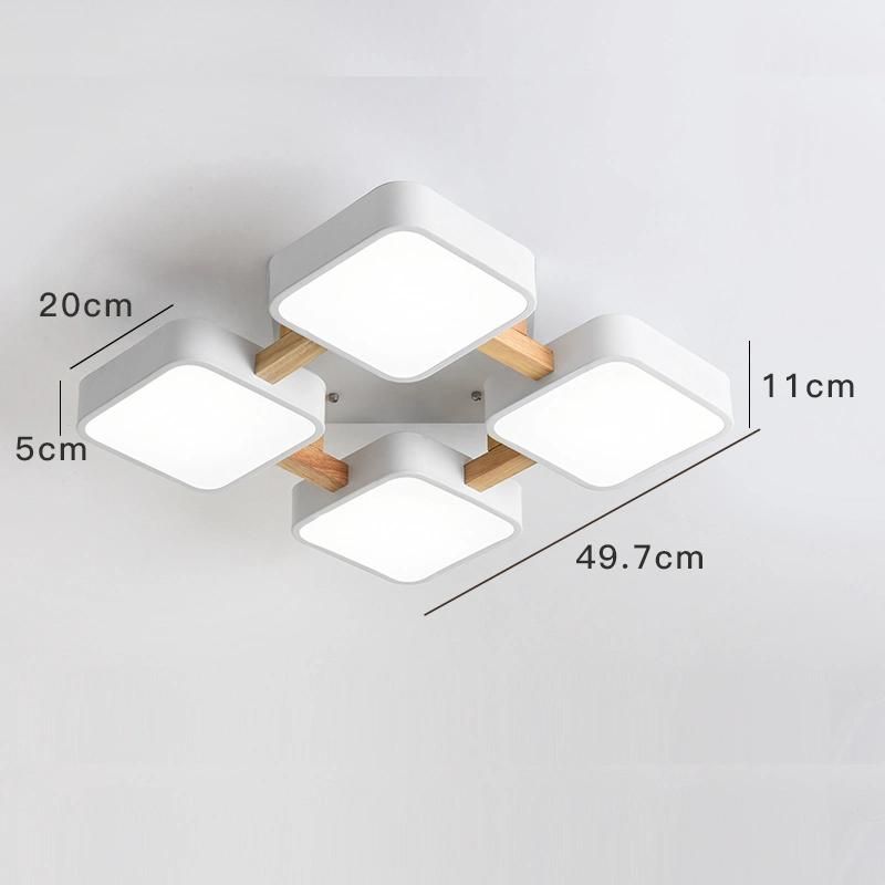 LED Modern Minimalist Ceiling Lamp LED Study Entrance Bedroom Wooden ceiling Light (WH-WA-23)