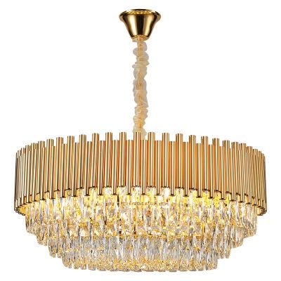 Wholesale Modern Indoor Luxury Art Design Pendant Gold K9 LED Crystal Chandeliers Light