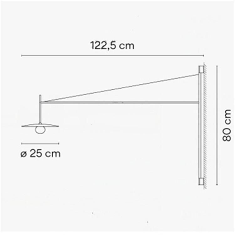 Nordic Glass Wall Light Designer Minimalist Black Arm Adjustable Villa Hall Background Restaurant Wall Lamp (WH-AP-151)