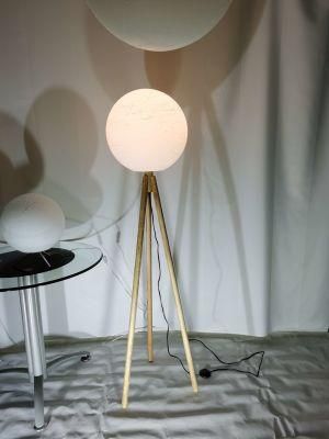 New Arrival Silk Material Table Lamp 3D Printed Bedroom Bedside Table Lamp