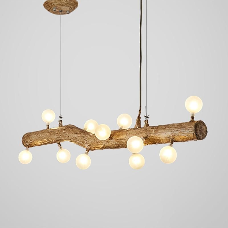 Pendant Lamp Restaurant Light Creative Personality Wood Decorative Chandelier