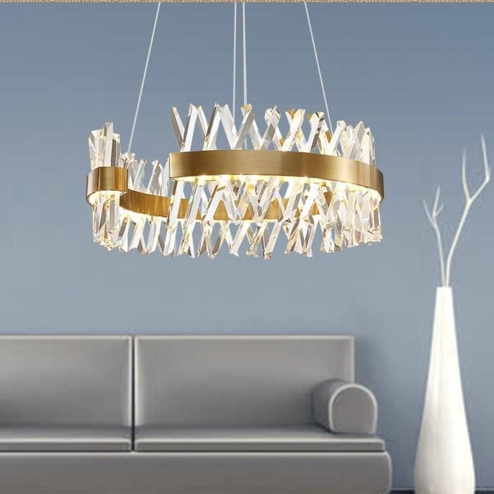 Modern K9 Crystal Chandelier Gold Crystal Living Room Chandelier Lighting