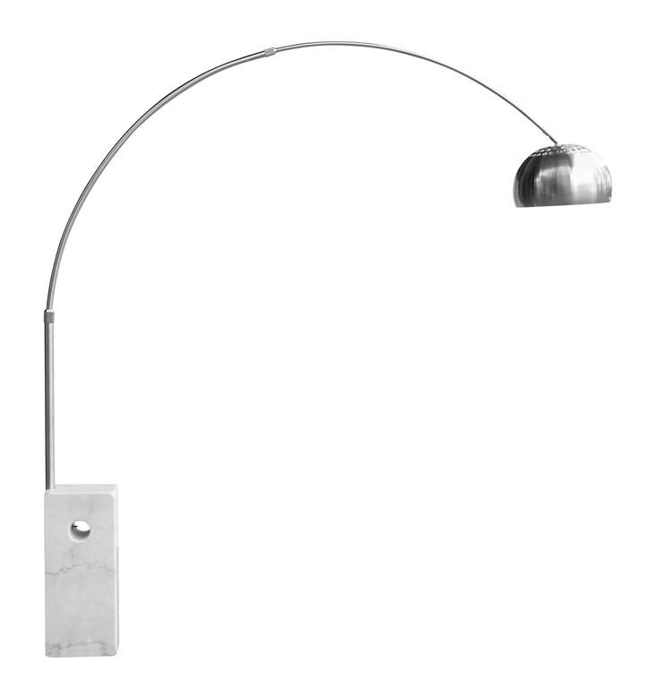 Modern Style White Marble Arco Standing Floor Lamp
