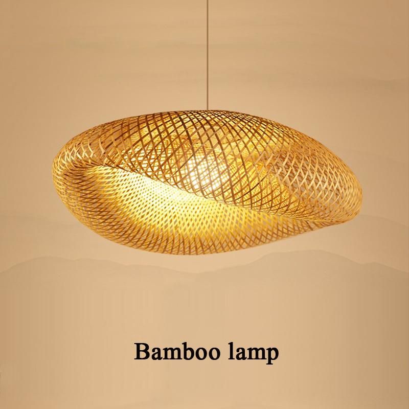 Handmade Bamboo Weaving Art Lamp Bamboo Art Dining Room Bedroom Bamboo Rattan Light (WH-WP-38)