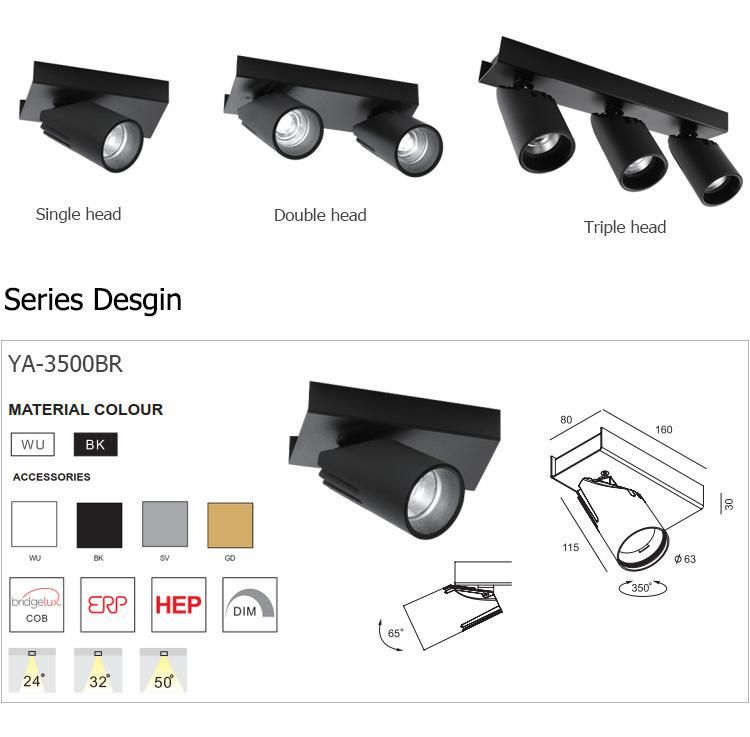 Hotel Shopping Mall 9.3W 13.9 Dimmable Adjustable LED Ceiling Light COB Spotlight LED Downlight