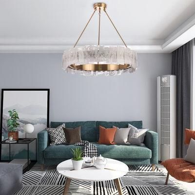Vintage Round Crystal Chandelier Bedroom Dining Room Pendant Lamp Light