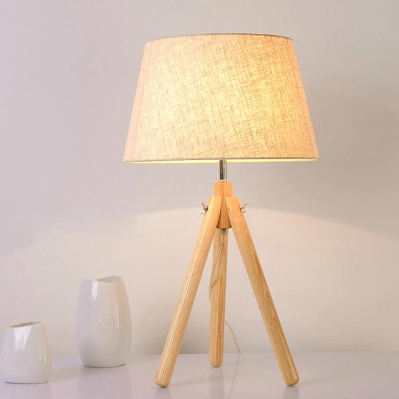 Wooden Design Vintage Style Table Lamp Desk Lamp Bedside Lamp