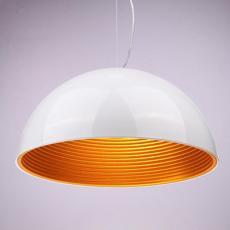 Modern Gold Pendant Lights Metal Living Room LED Leonhard Classic Inner-Ridged Dome Pendant Light (WH-AP-327)