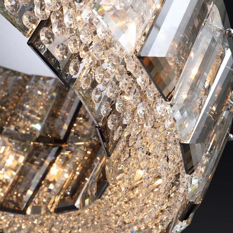Modern Ceiling Lights for Bedroom Smoke Gray Crystal Indoor Lighting (WH-CA-56)