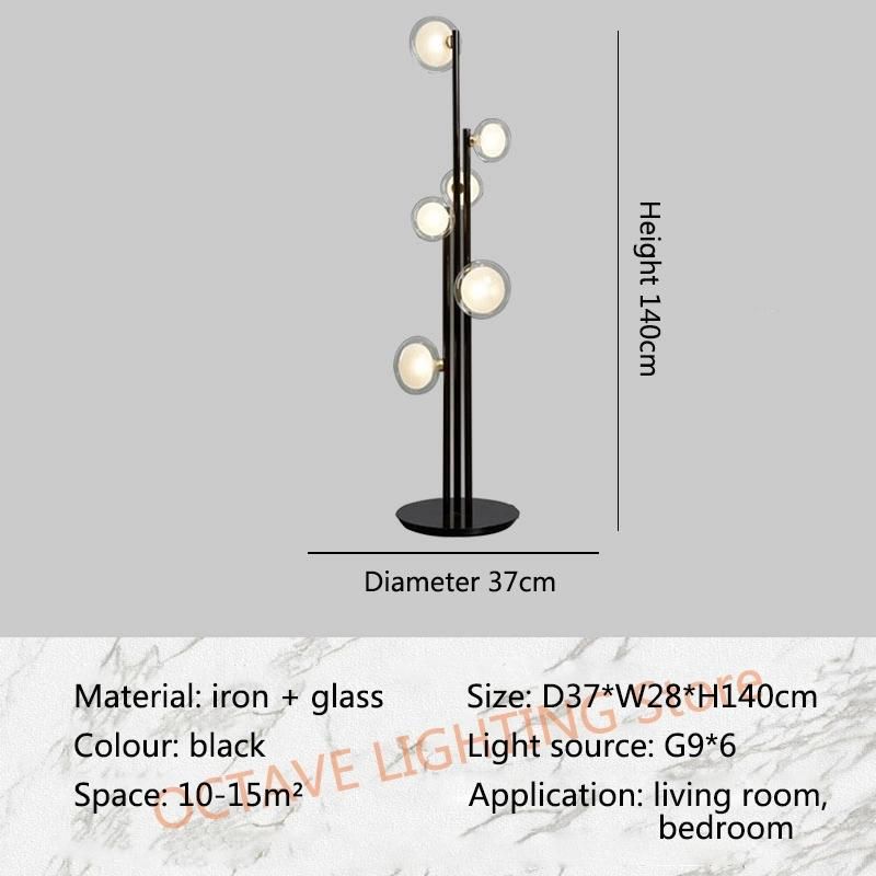 Simple Nordic LED Floor Lamp for Bedroom Study Living Room Decoration Vertical Fixture (WH-MFL-100)