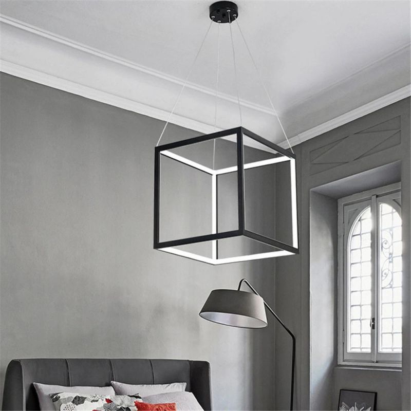 Modern Geometric Lines Triangle Pendant Lights Creative Personality Living Room Pendant Lamp Restaurant Dining Room Hanging Lamp