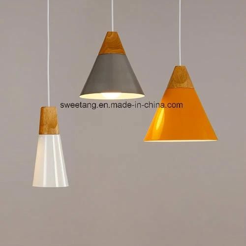 Modern Pendant Lighting with Wood for Restaurant Hanging Lamp E27