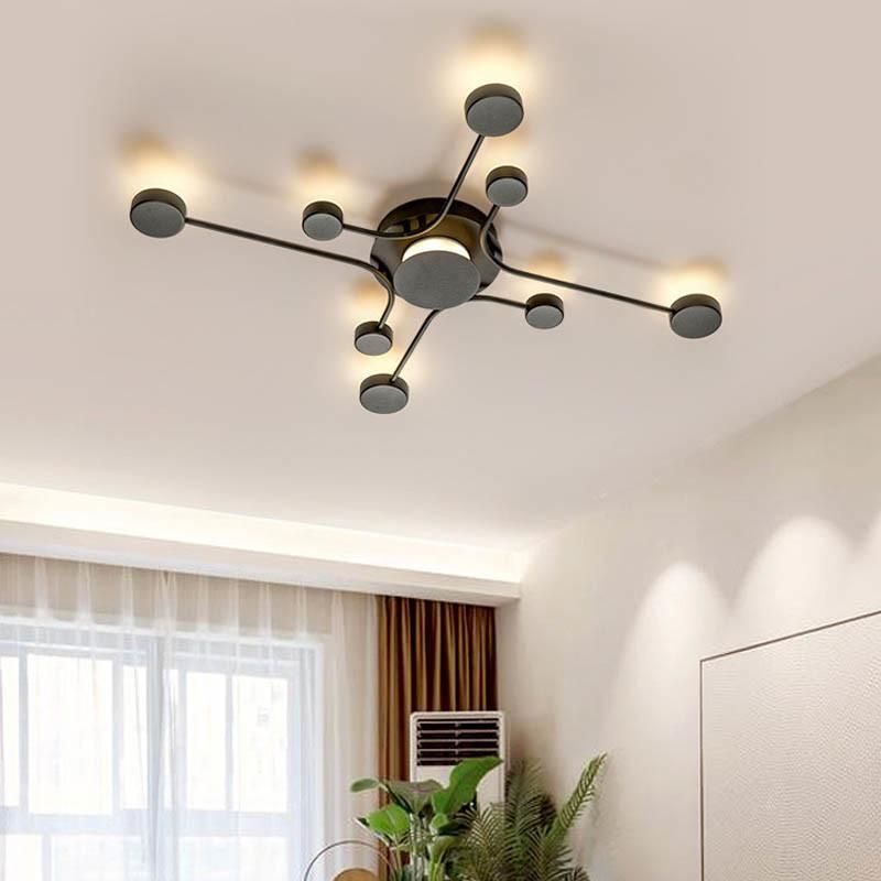 Zhongshan Art Luxury 8 Heads Smart Control Acrylic Living Room LED Wall Light Lamp