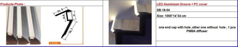 2018 LED Strip Light Aluminum Profile (Sb-18-04)