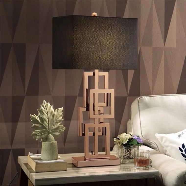Postmodern Simple New Classical European Titanium Designer Creative Luxury Model Room Living Room Bedroom Decorative Table Lamp