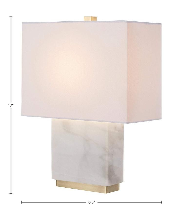 Jlt-16216 Brushed Brass Accent Marble Table Lamp for Living Room
