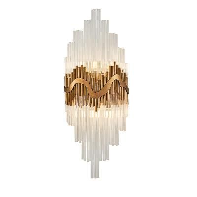 Light Luxury Postmodern Minimalist Nordic Living Room Crystal Wall Lamp Bedside Bedroom Lamp Creative European Aisle