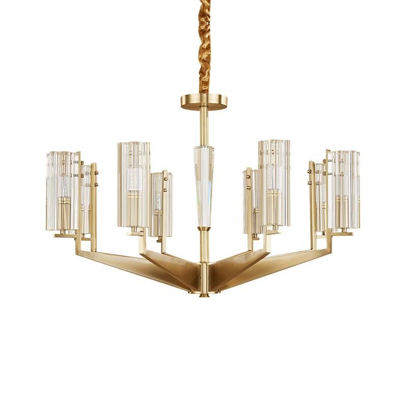 Crystal Pendant Lights for Indoor Home Lighting Gold Color Chandelierr (WH-AP-103)