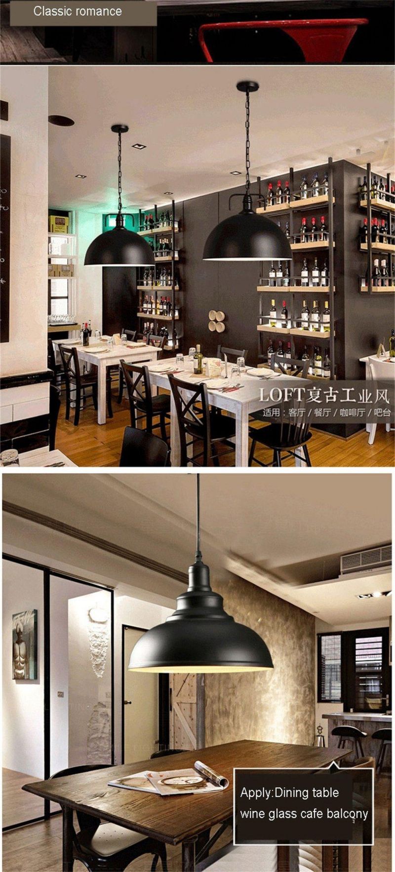 Loft Creative Personality American Country Warehouse Bar Counter Restaurant Vintage Industrial Style Iron Pot Cover Chandelier