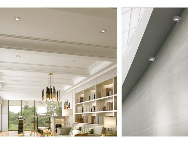 Adjustable 15W 3000K White Black Color Hotel Project LED Recessed Downlight